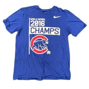 Lady’s 2016 World Series Champs Nike Chicago Cubs T-shirt Size Large